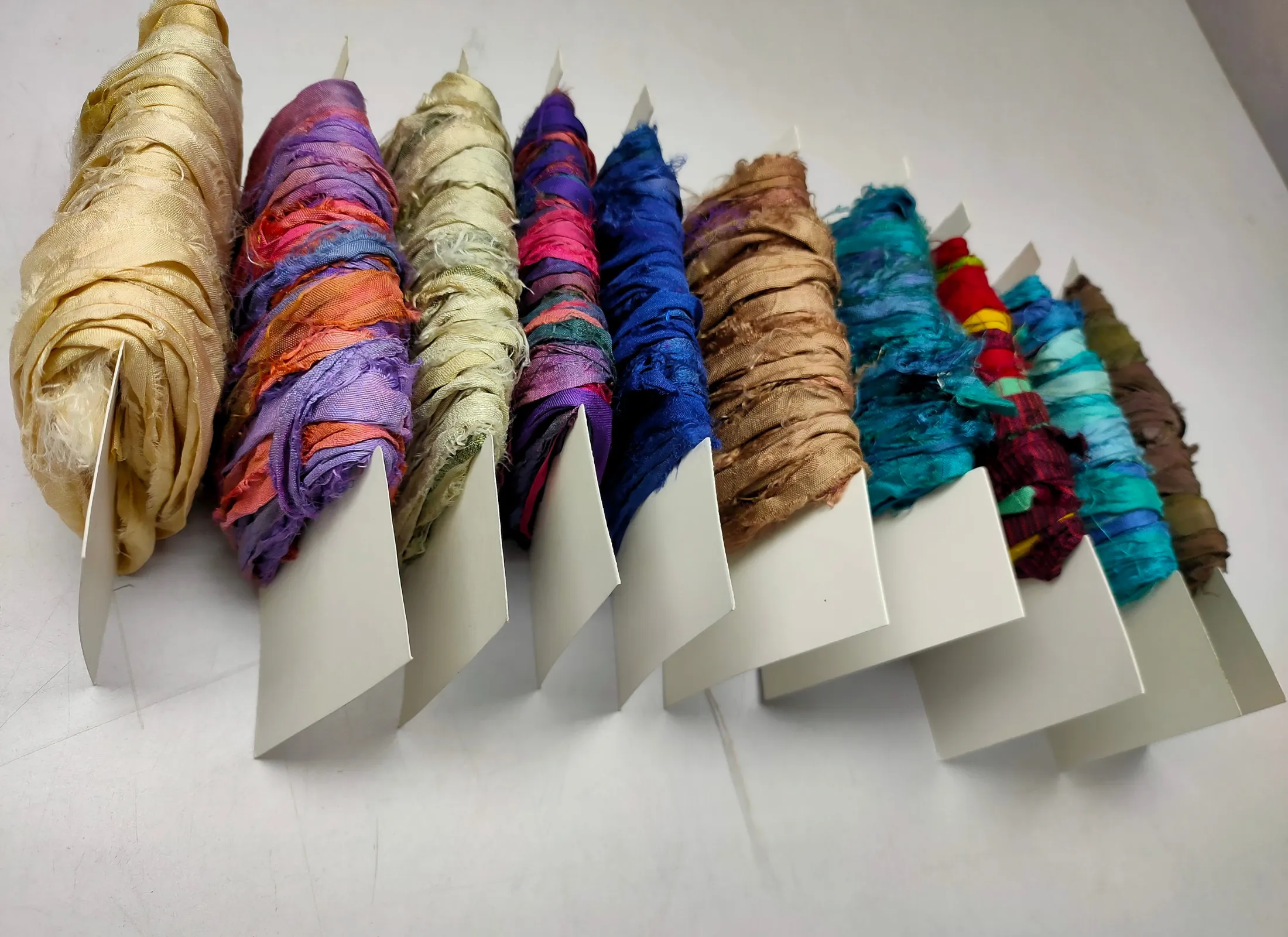 10 Yard Recycled Sari Ribbon - 20 Assorted Colors