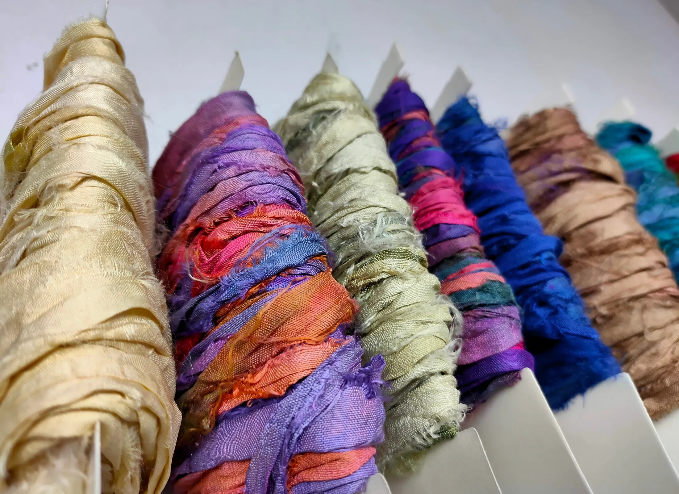 10 Yard Recycled Sari Ribbon - 20 Assorted Colors