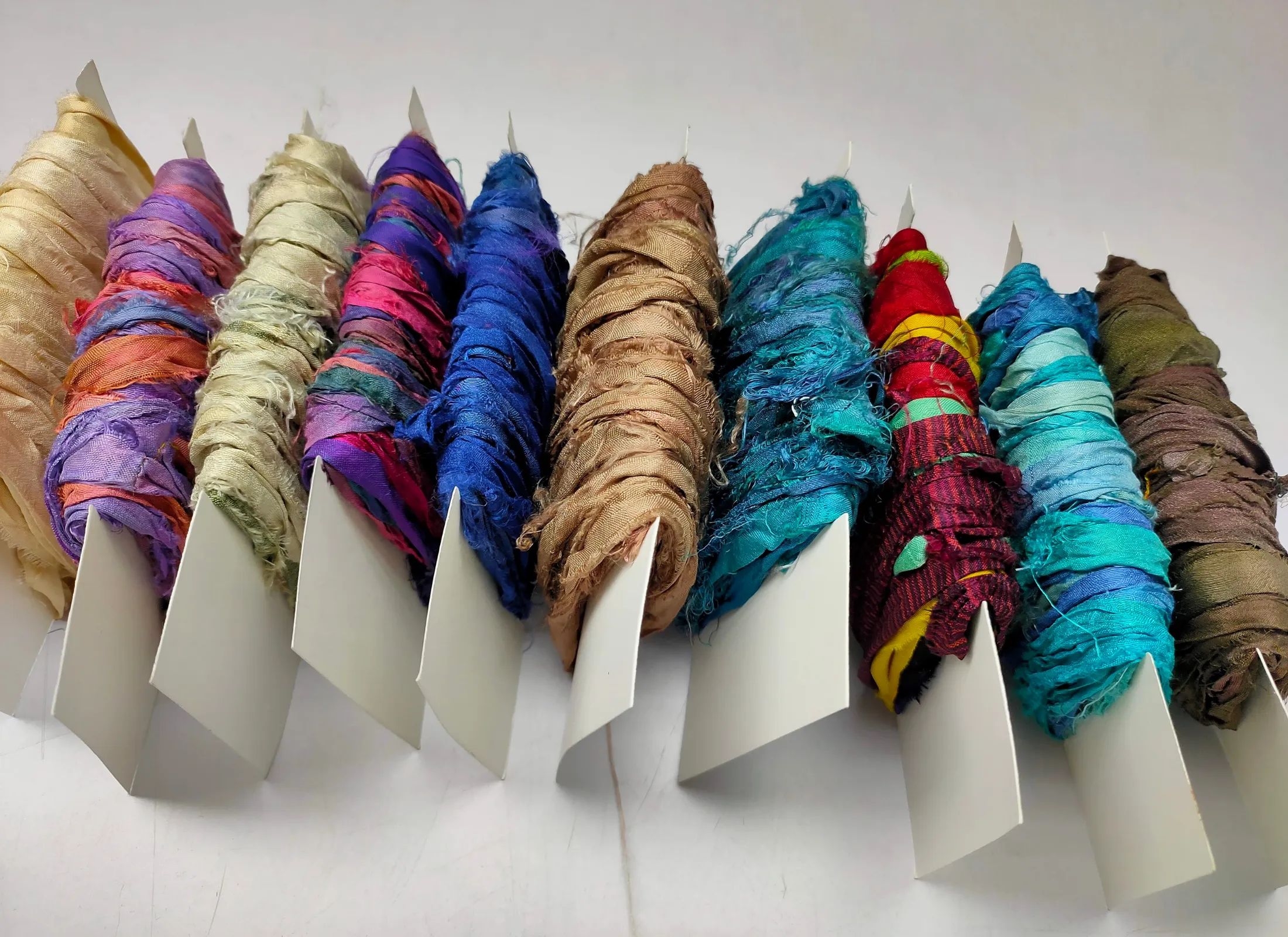 10 Yard Recycled Sari Ribbon - 20 Assorted Colors