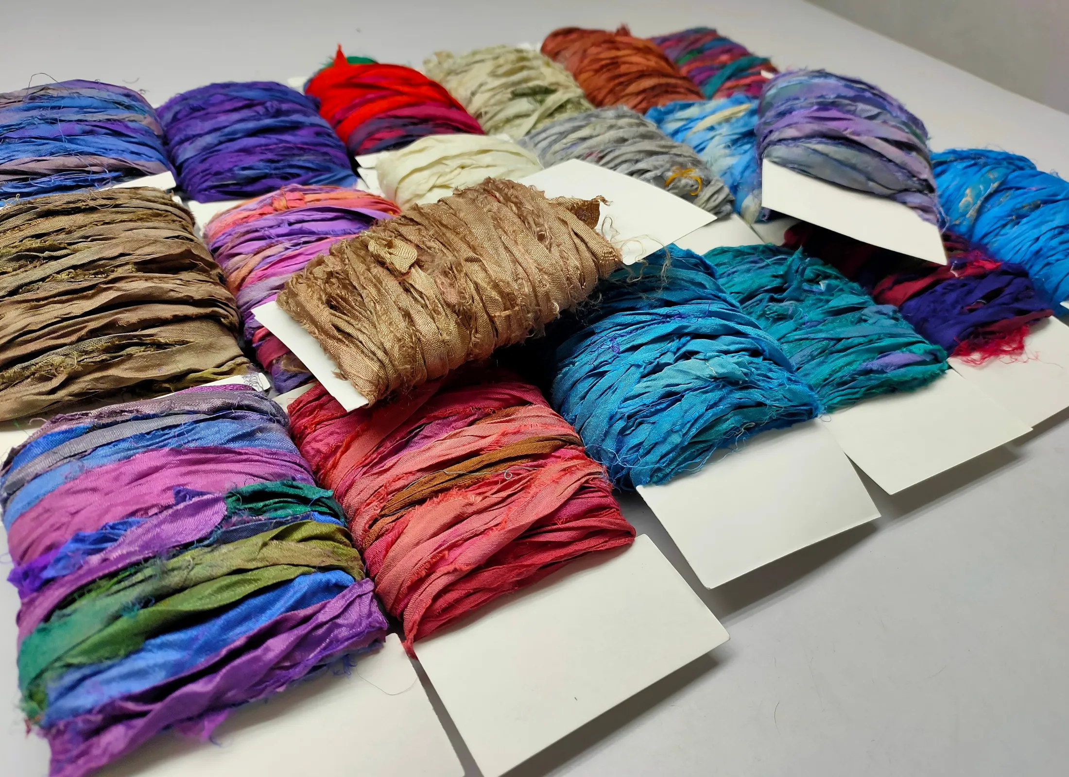 10 Yard Recycled Sari Ribbon - 20 Assorted Colors