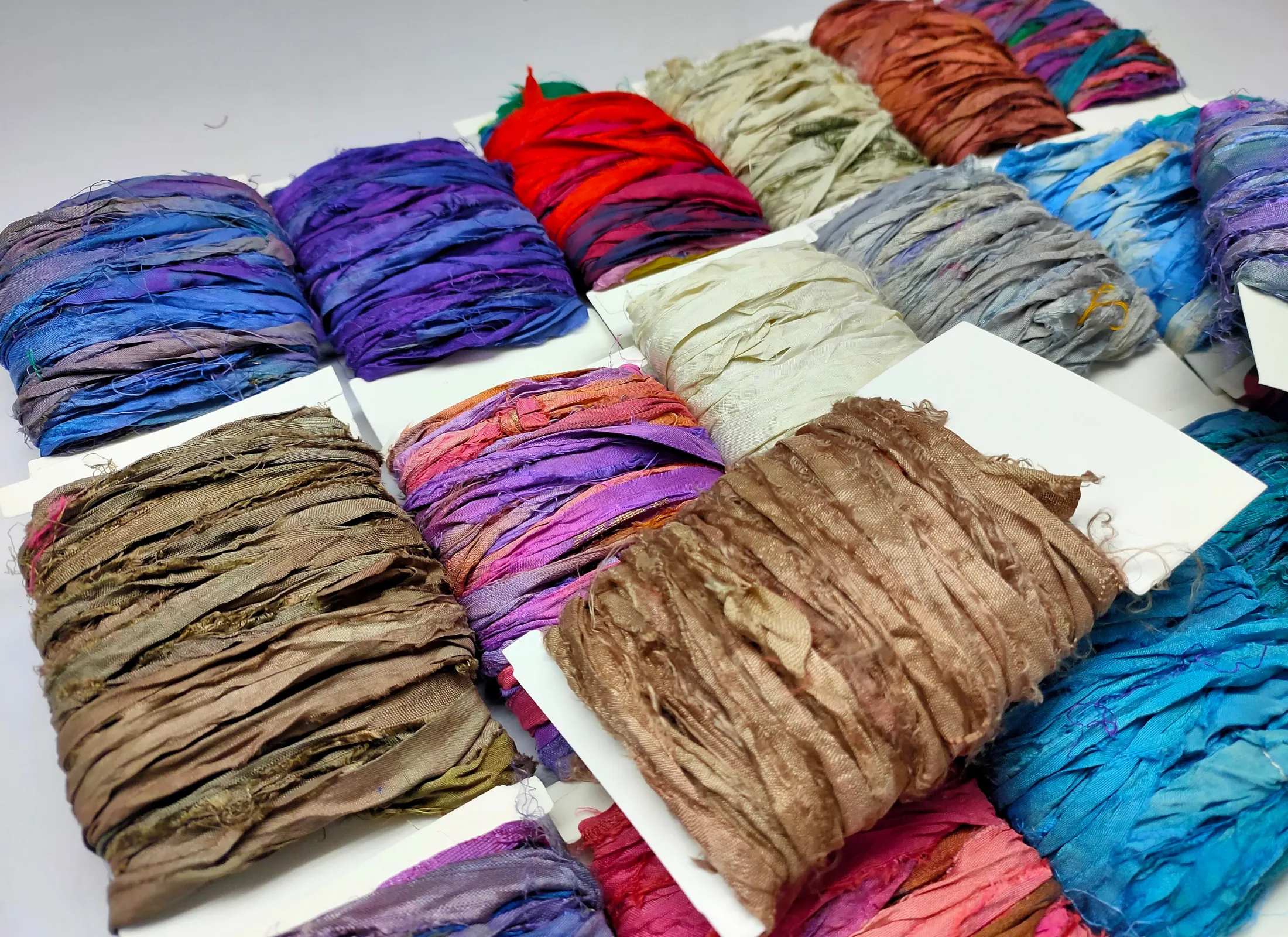 10 Yard Recycled Sari Ribbon - 20 Assorted Colors