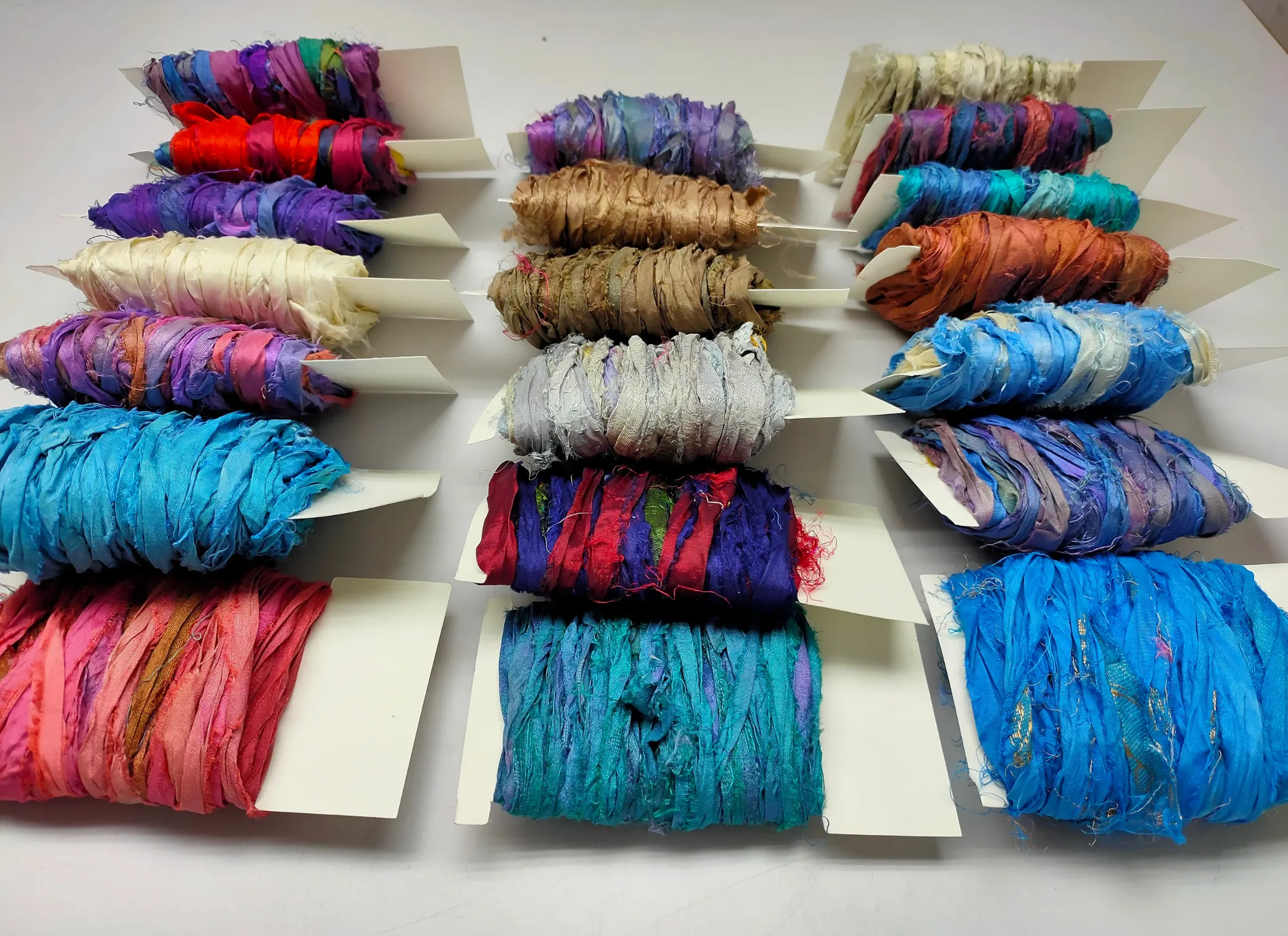 10 Yard Recycled Sari Ribbon - 20 Assorted Colors