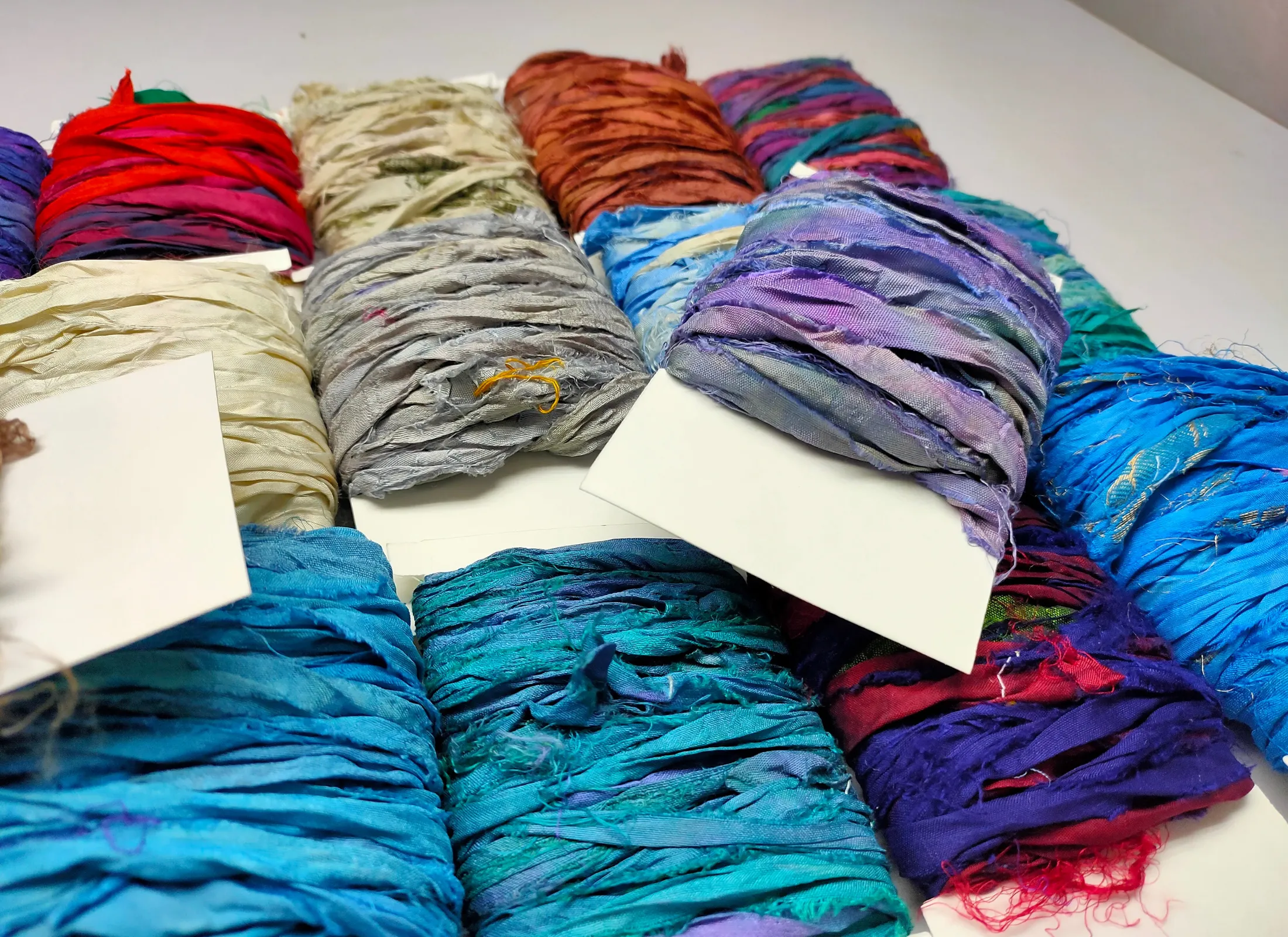 10 Yard Recycled Sari Ribbon - 20 Assorted Colors