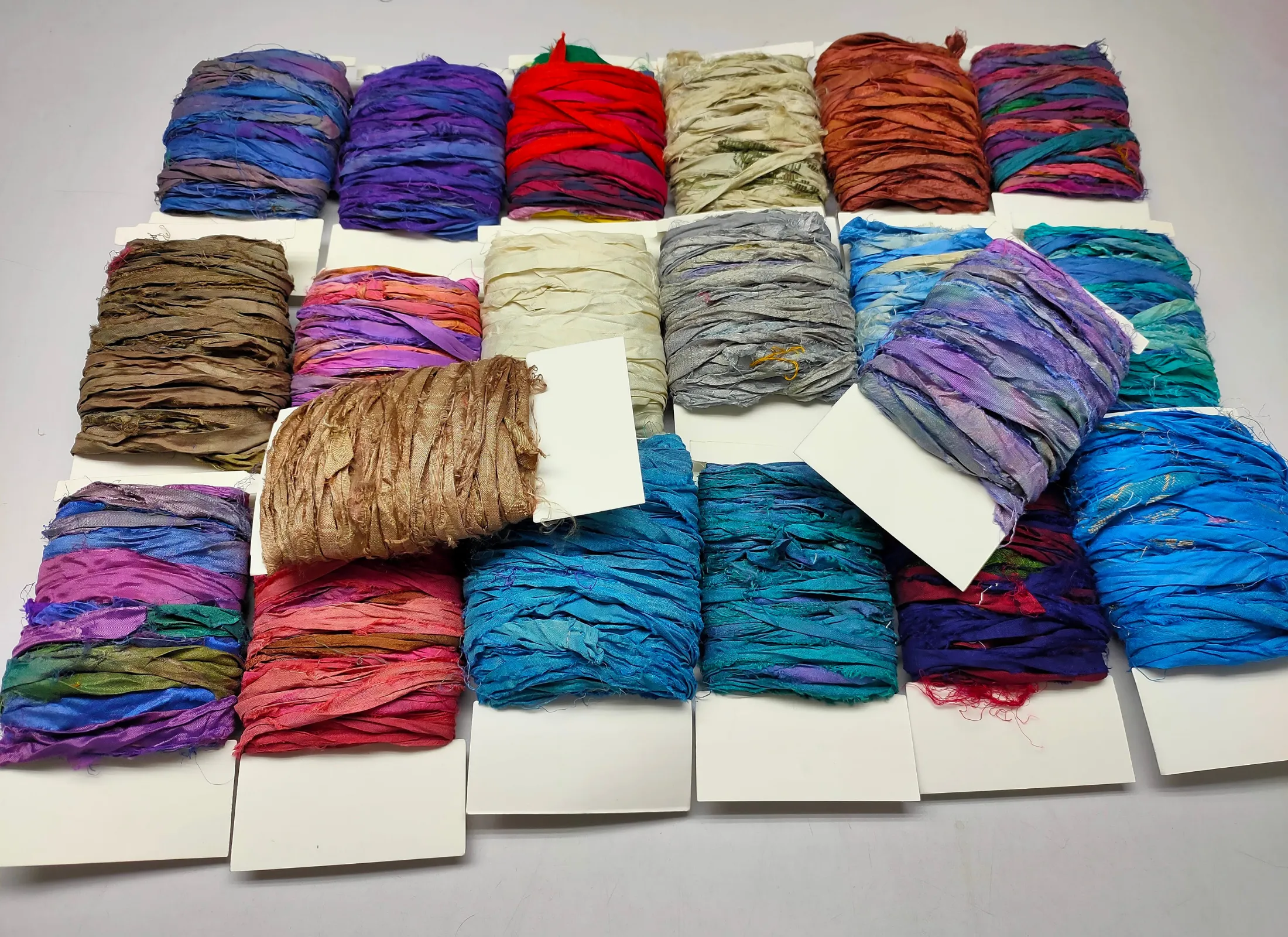 10 Yard Recycled Sari Ribbon - 20 Assorted Colors