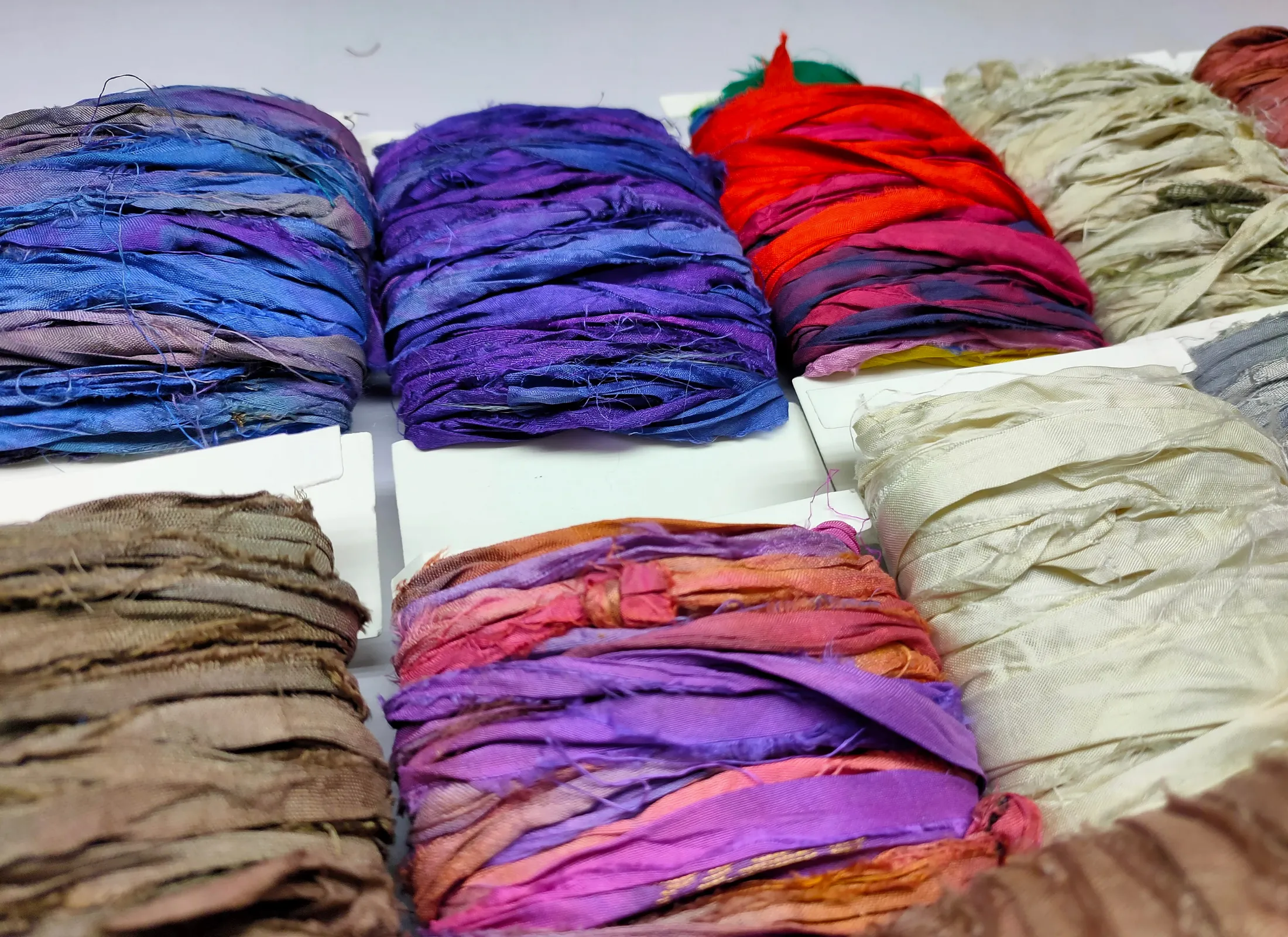 10 Yard Recycled Sari Ribbon - 20 Assorted Colors