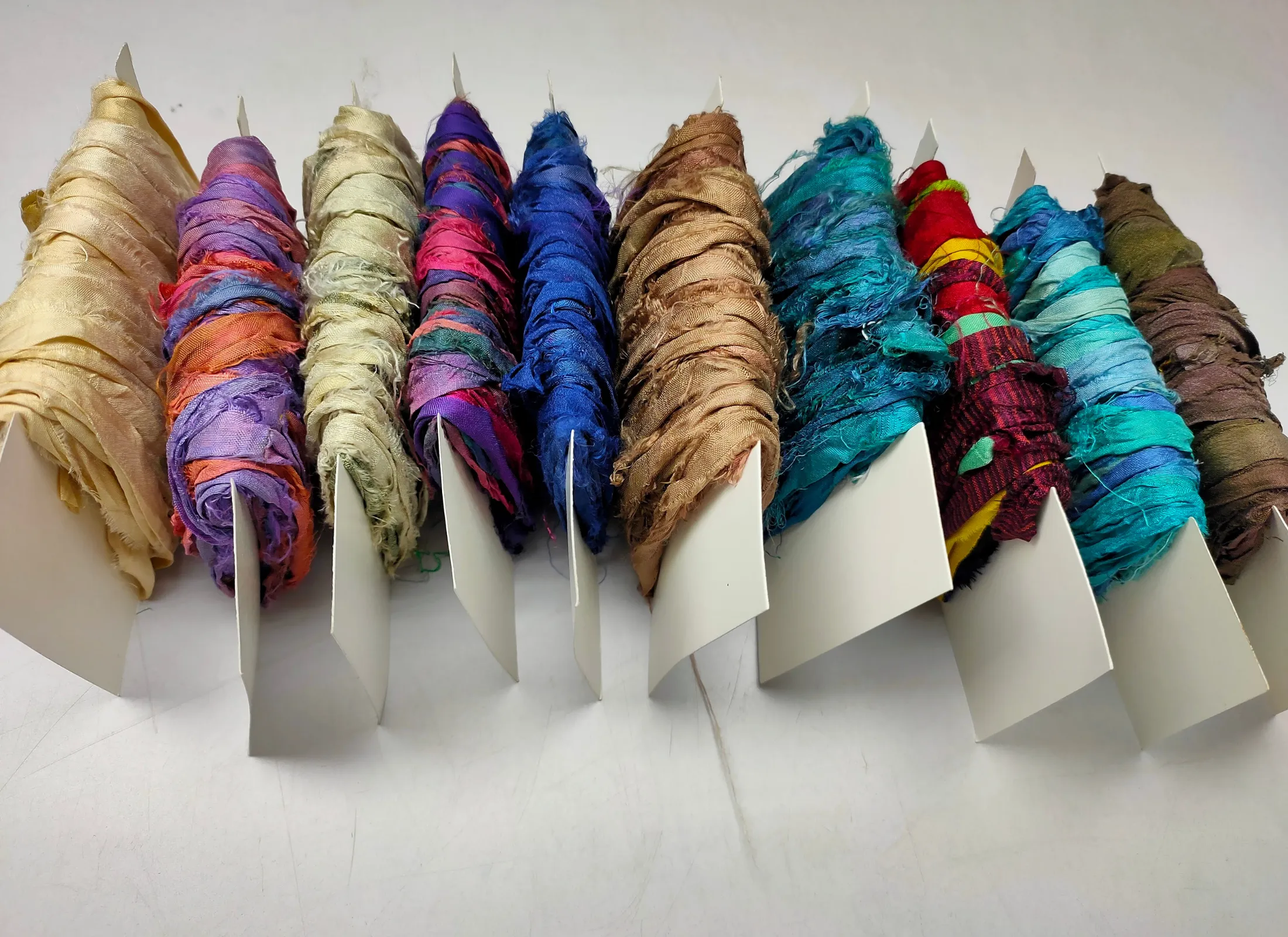 10 Yard Recycled Sari Ribbon - 20 Assorted Colors