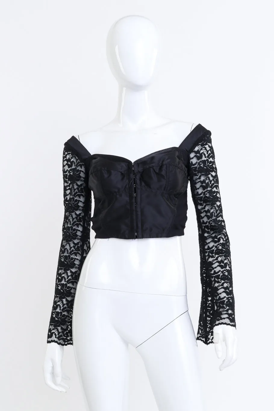 1993 S/S Satin & Lace Crop Bustier