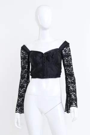1993 S/S Satin & Lace Crop Bustier