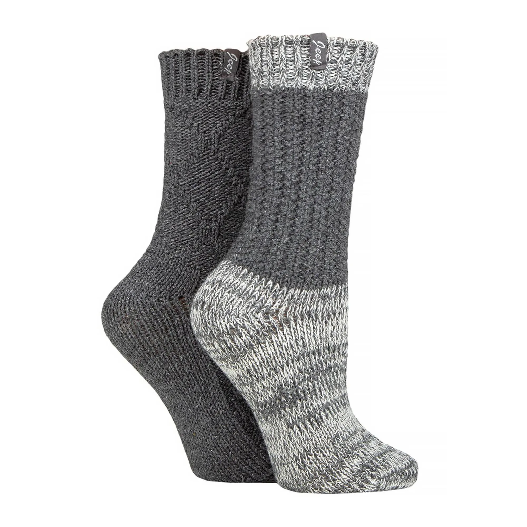 2 Pack Women's Wool Blend Cable Knit Boot Socks, Outdoor Socks