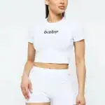 2 Pieces Short Sleeve Outfits Sets Sexy Active