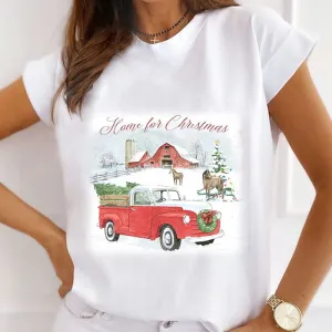 2022 Merry Christmas Women's White T-Shirts
