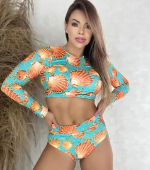 2P Long Sleeve Super high waisted