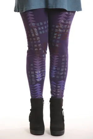 3280 Legging Heavy C/L Royal Purple-Printed