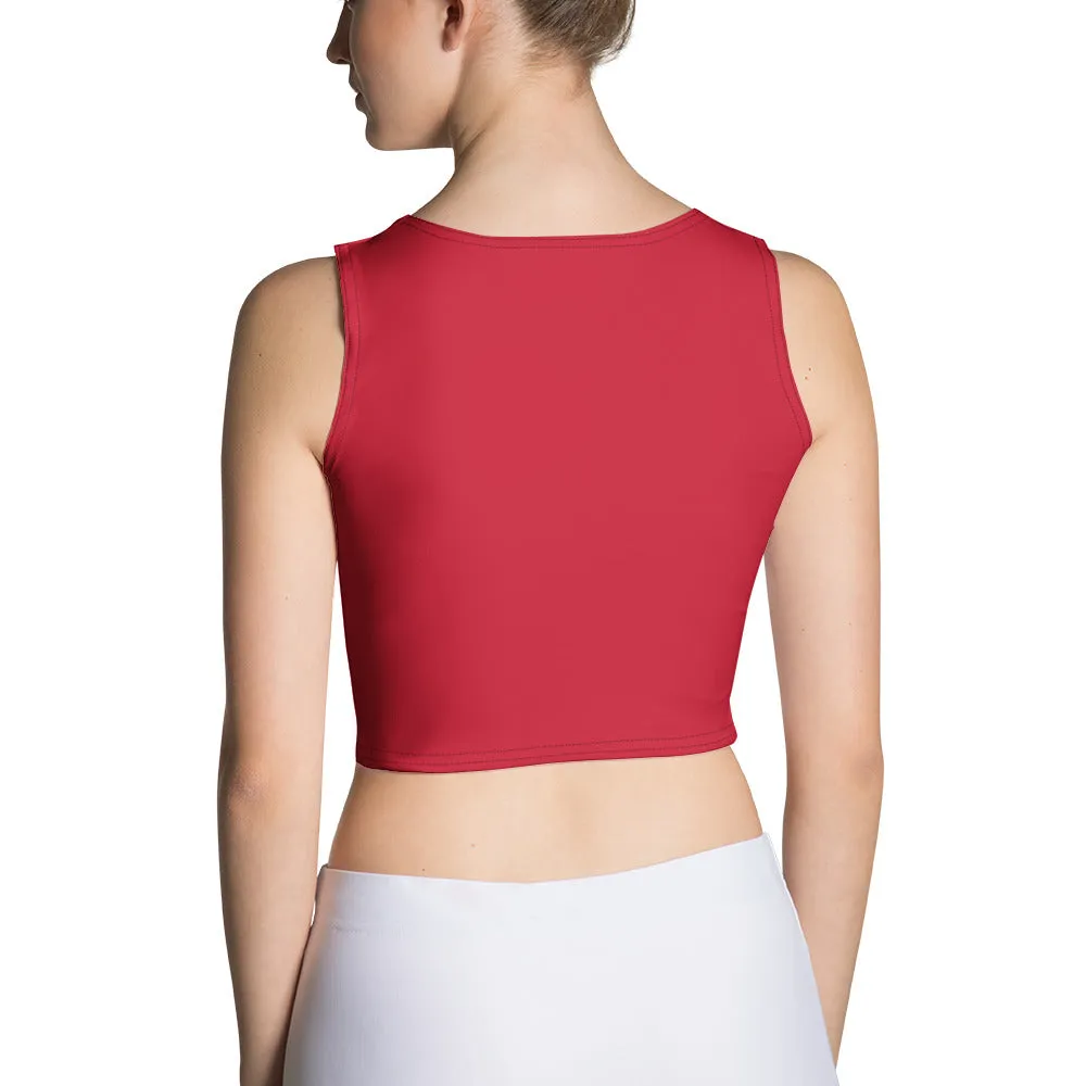 420 Skunk Fitted Crop Top - Red