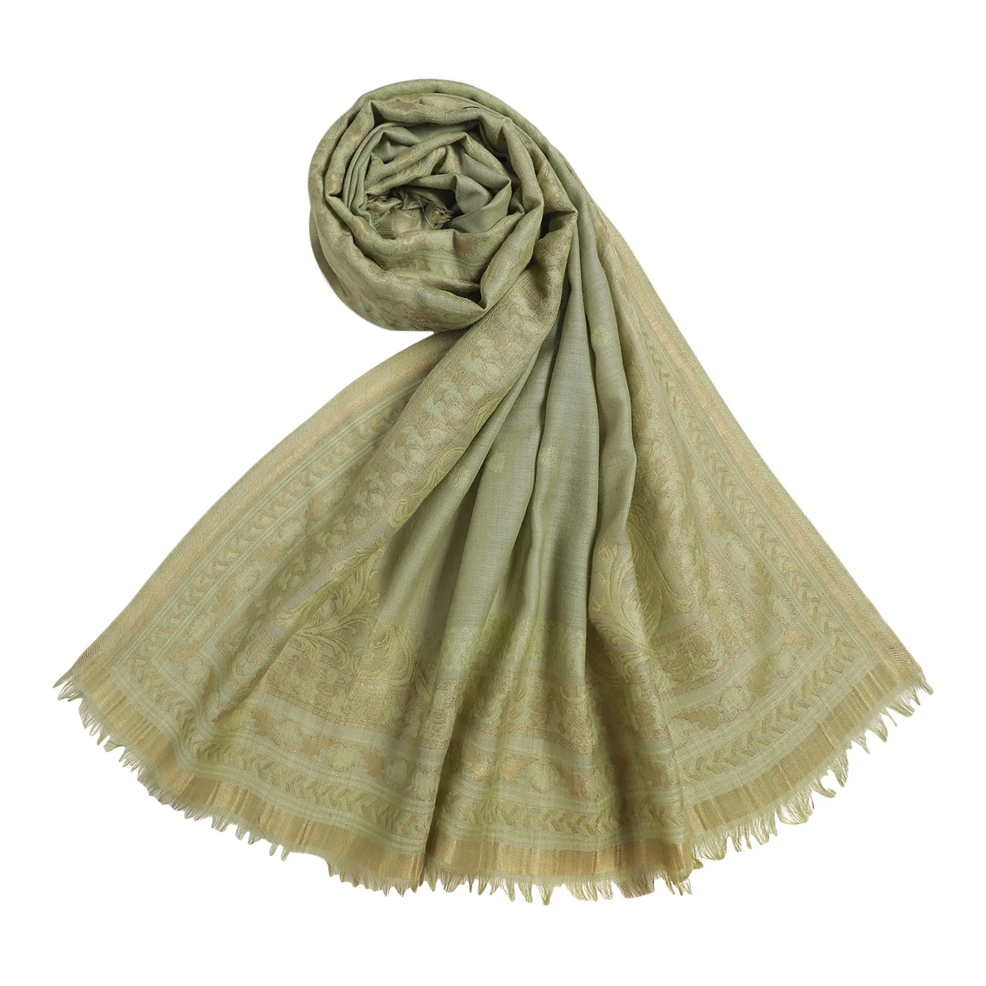 Aadila Majestic Wool Elegance Woven Design Shawl