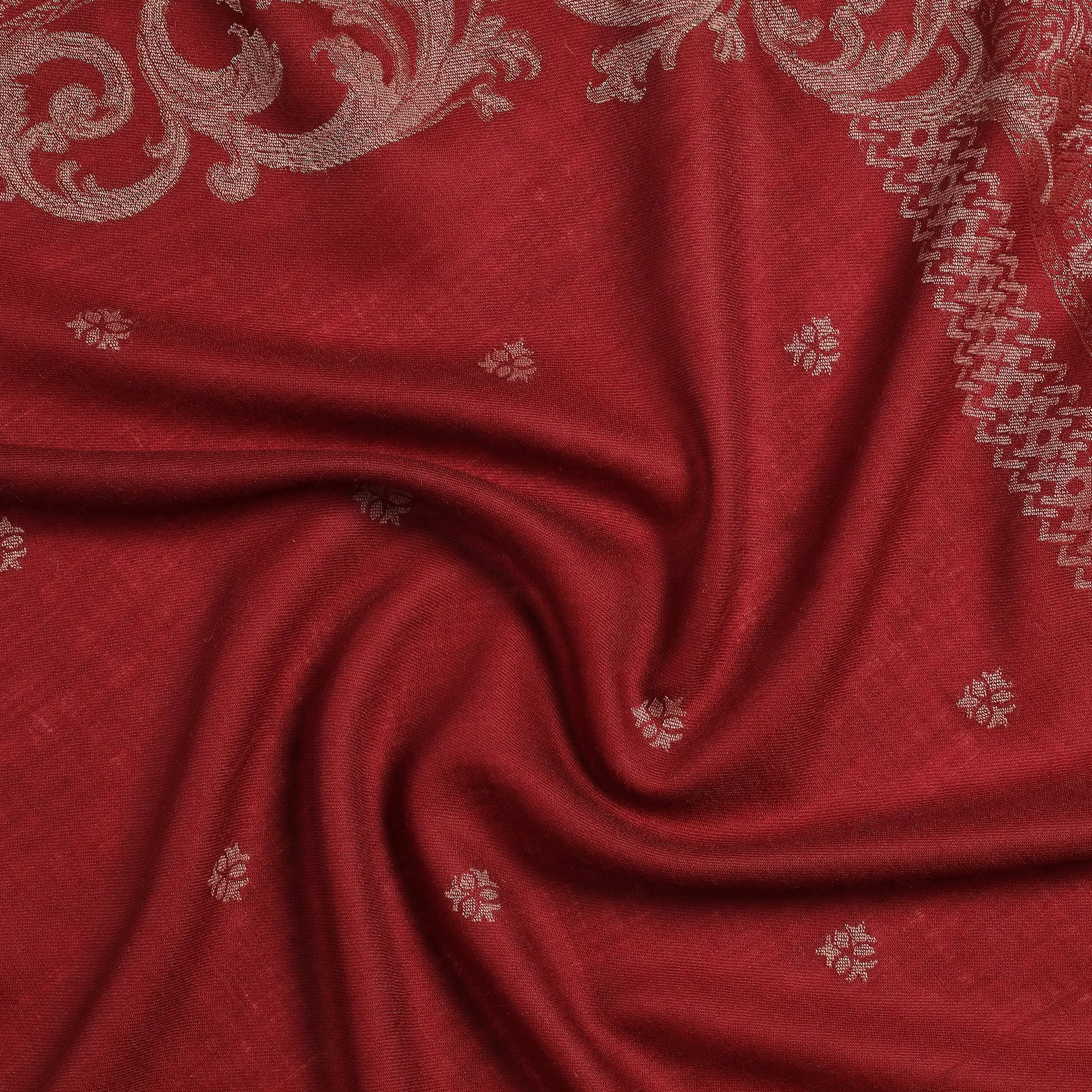 Aadila Majestic Wool Elegance Woven Design Shawl