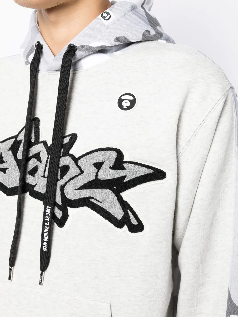 AAPE BY *A BATHING APE® appliqué logo drawstring hoodie