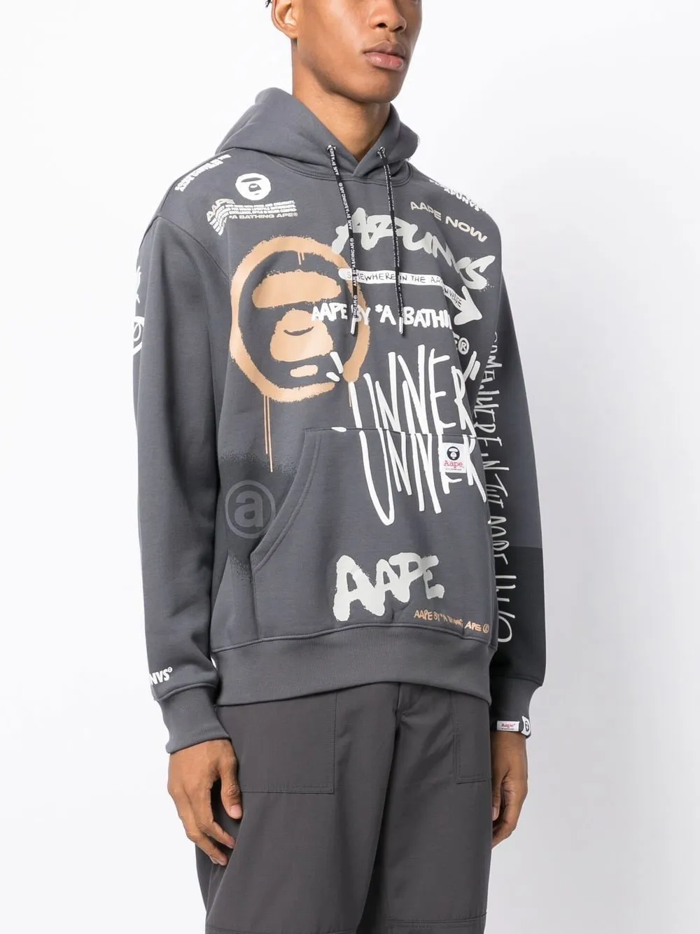 AAPE BY *A BATHING APE® graffiti-print drawstring hoodie