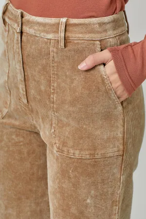 Acid Washed Corduroy Trousers