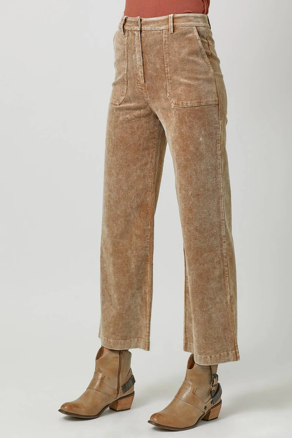 Acid Washed Corduroy Trousers
