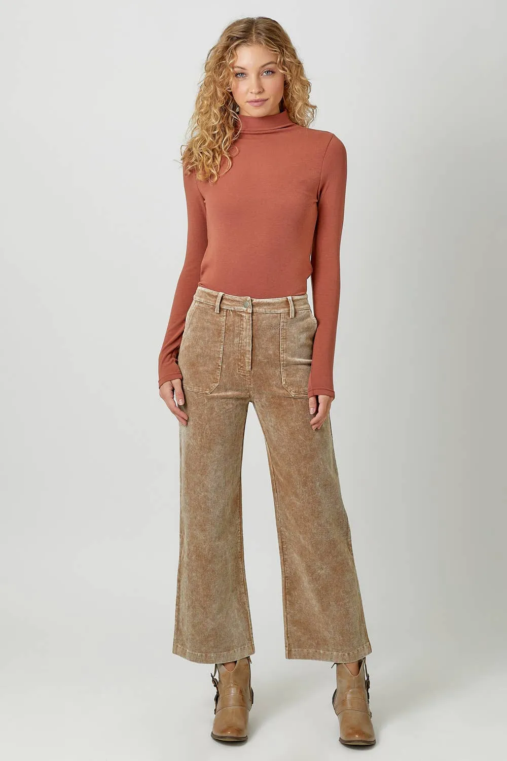 Acid Washed Corduroy Trousers