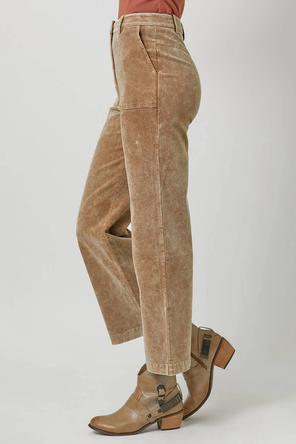Acid Washed Corduroy Trousers