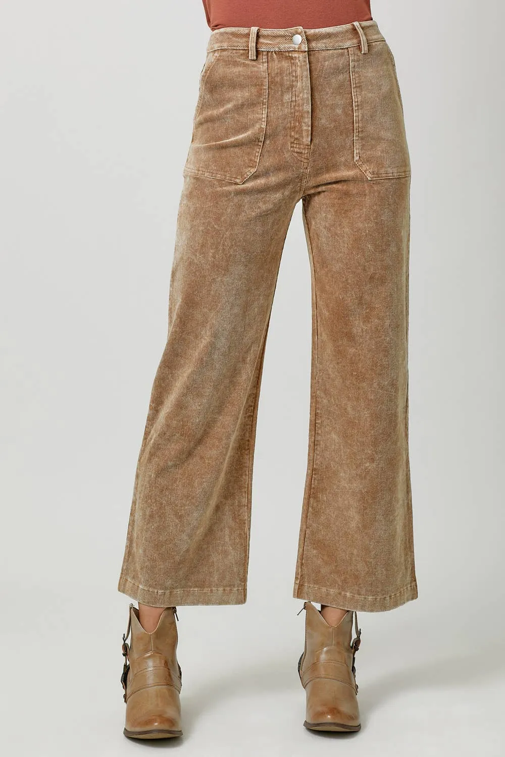 Acid Washed Corduroy Trousers