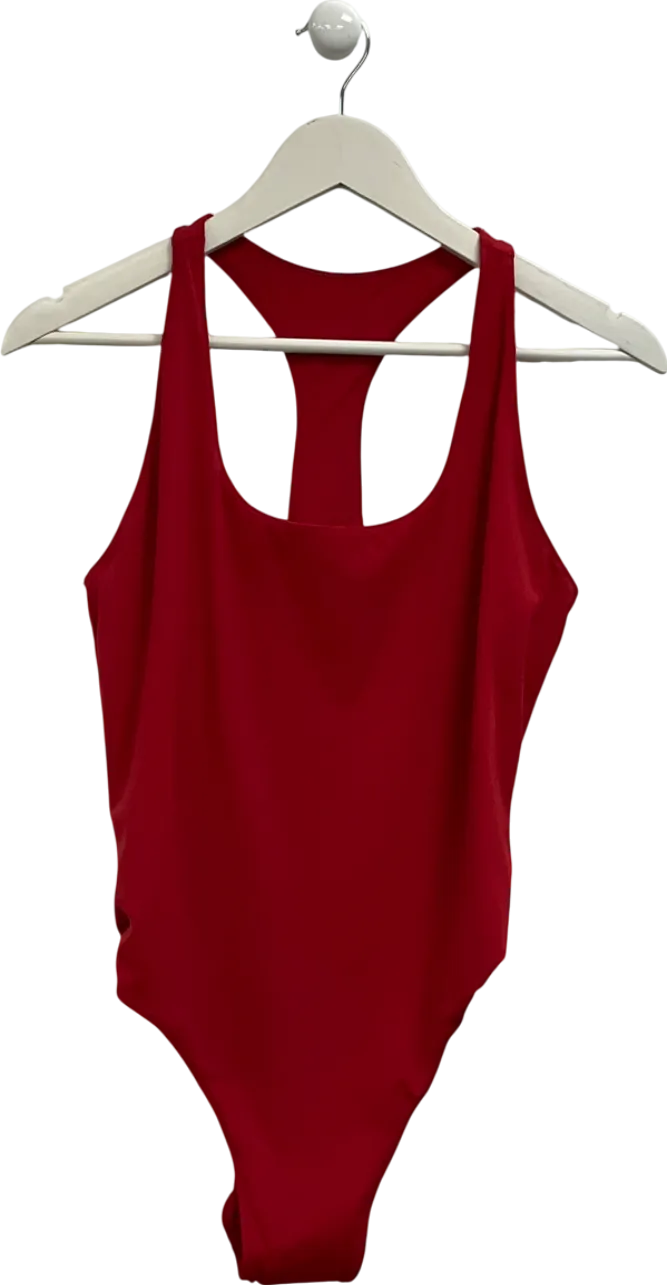 Adanola Red Racer Back High Leg Swimsuit UK XXXL
