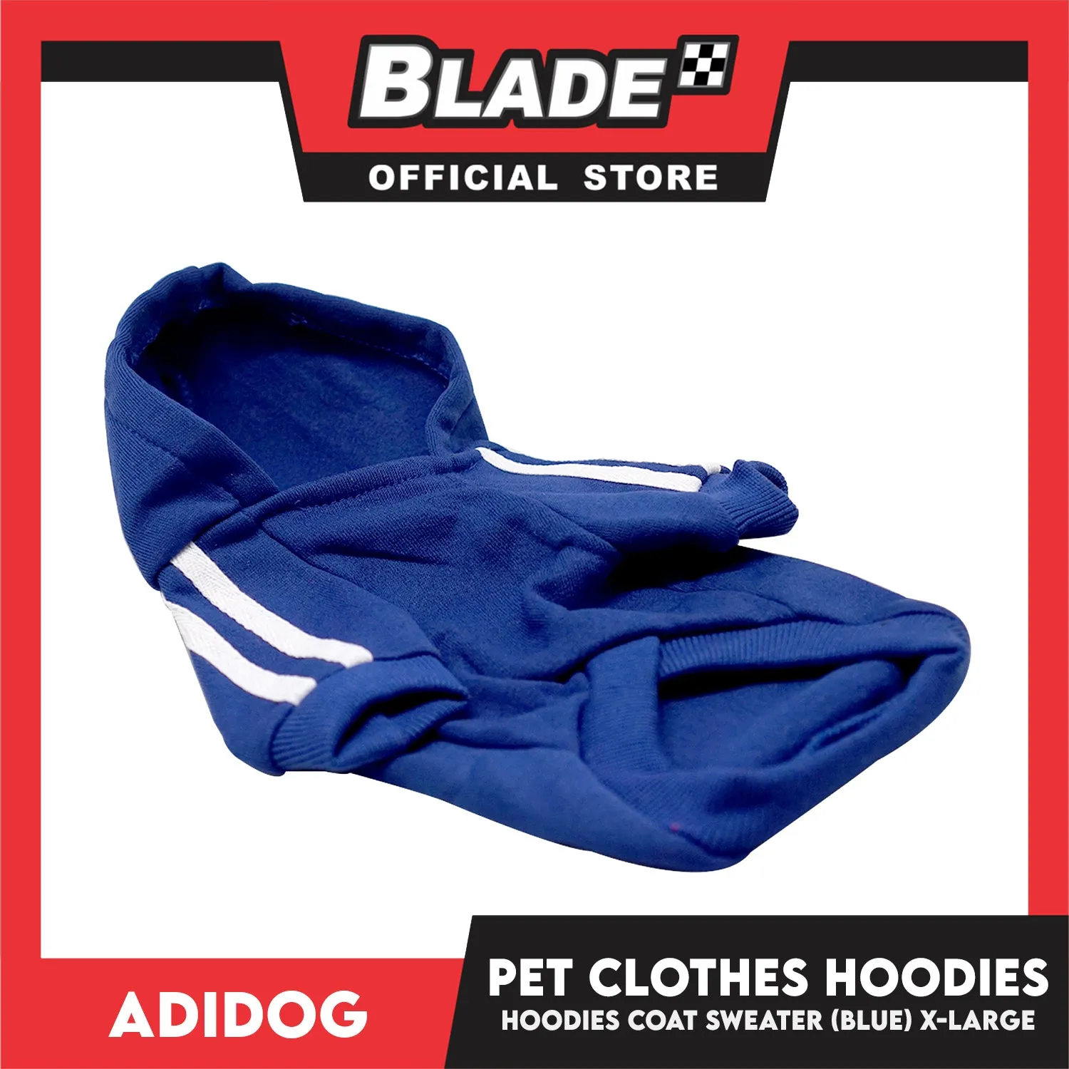 Adidog Pet Clothes Hoodies, Dog Winter Hoodies Apparel Puppy Cute Warm Hoodies Coat Sweater (Blue)