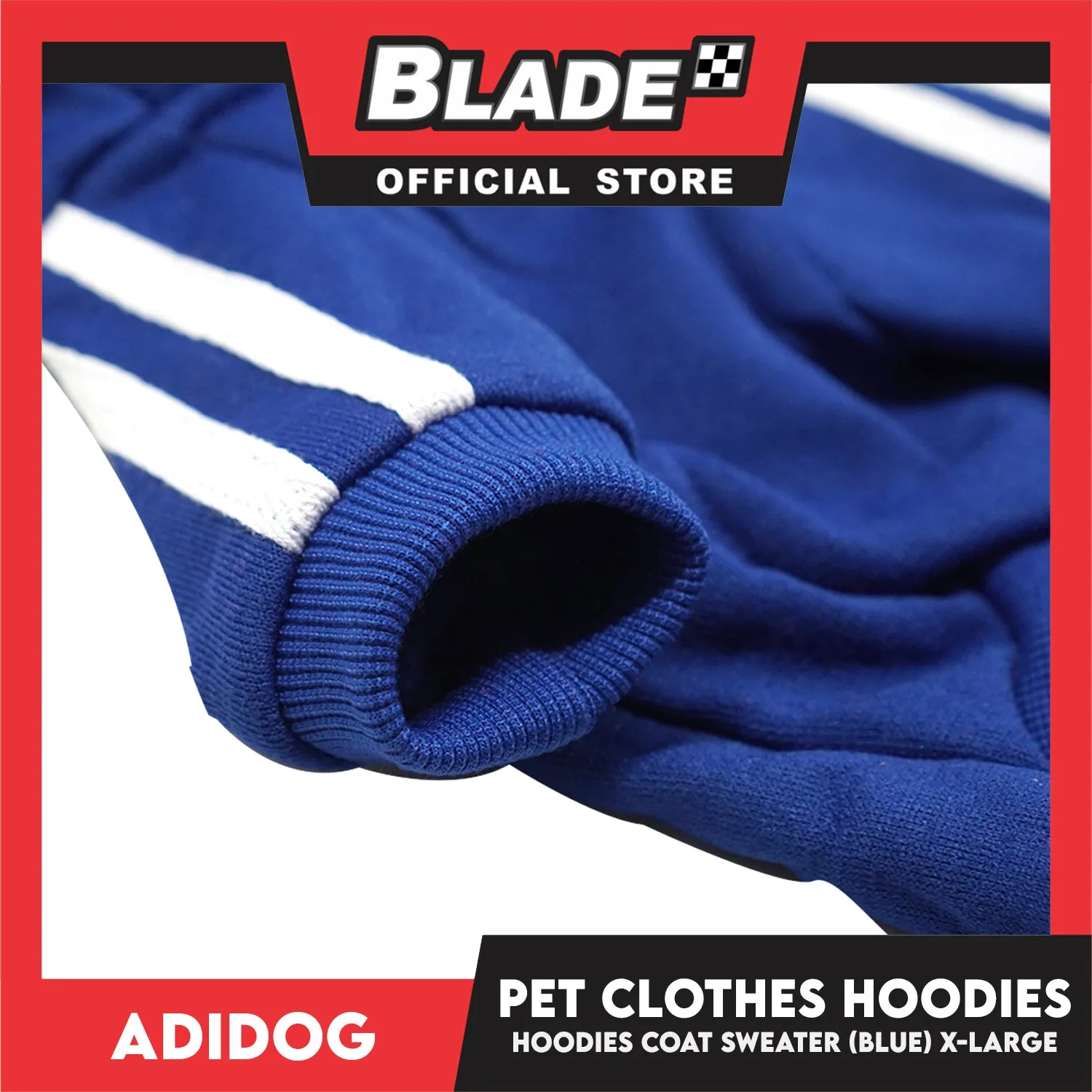 Adidog Pet Clothes Hoodies, Dog Winter Hoodies Apparel Puppy Cute Warm Hoodies Coat Sweater (Blue)