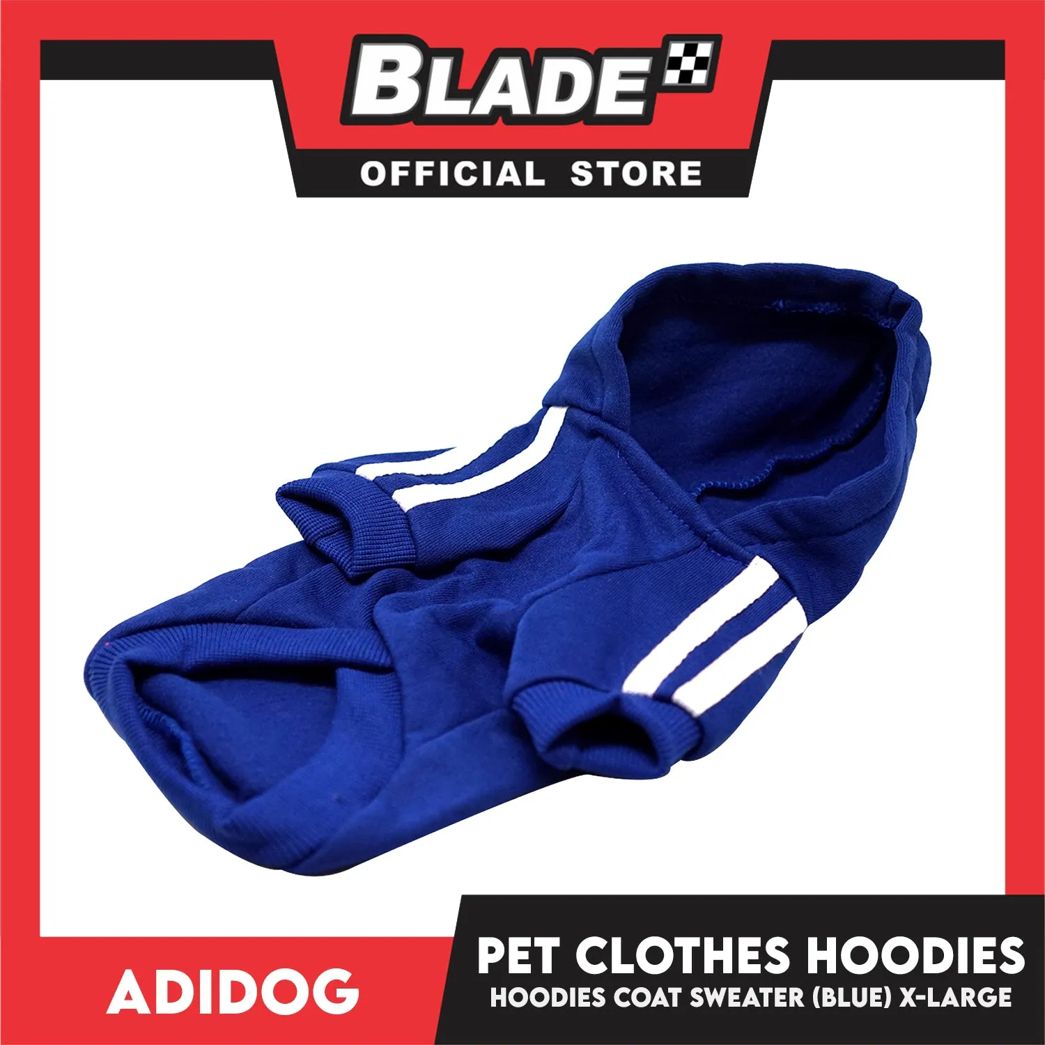 Adidog Pet Clothes Hoodies, Dog Winter Hoodies Apparel Puppy Cute Warm Hoodies Coat Sweater (Blue)