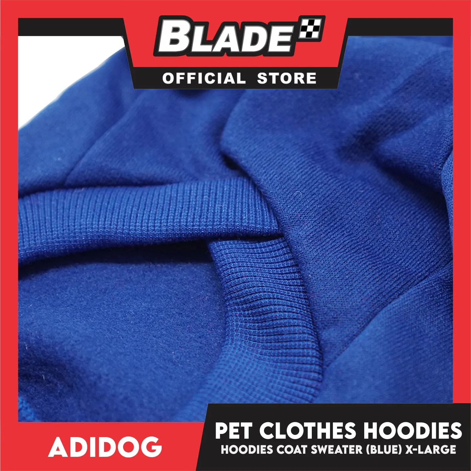 Adidog Pet Clothes Hoodies, Dog Winter Hoodies Apparel Puppy Cute Warm Hoodies Coat Sweater (Blue)