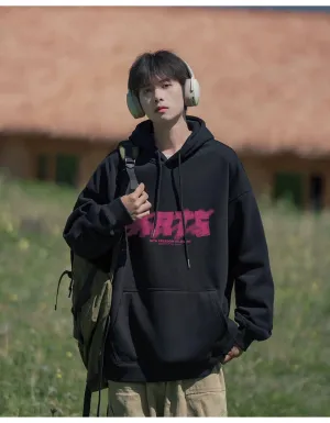 Adjustable Drawstring Graphic Hoodie