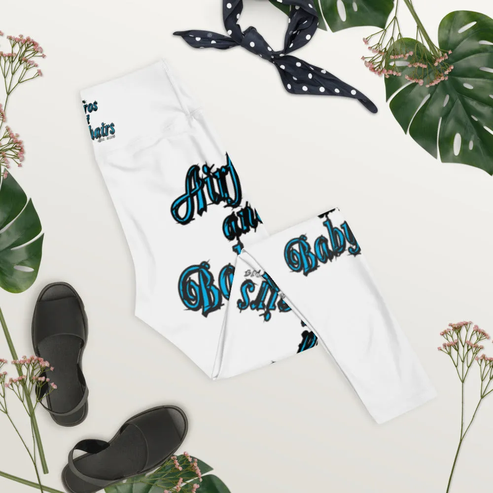 Airfros And Babyhairs Blue Logo Yoga Leggings