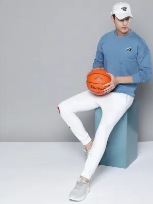 Alcis Men Blue Solid Sweatshirt