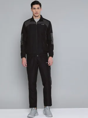 Alcis Men Color Blocked Black Track Suit