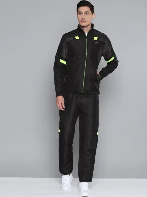 Alcis Men Color Blocked Black Track Suit