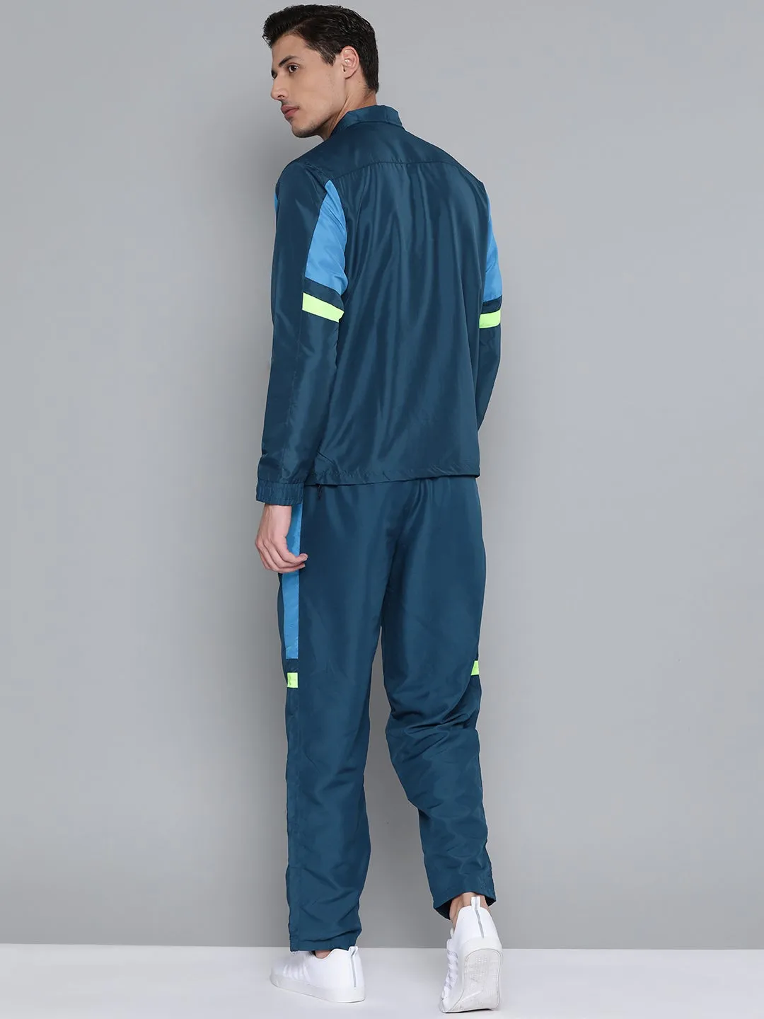 Alcis Men Color Blocked Blue Track Suit