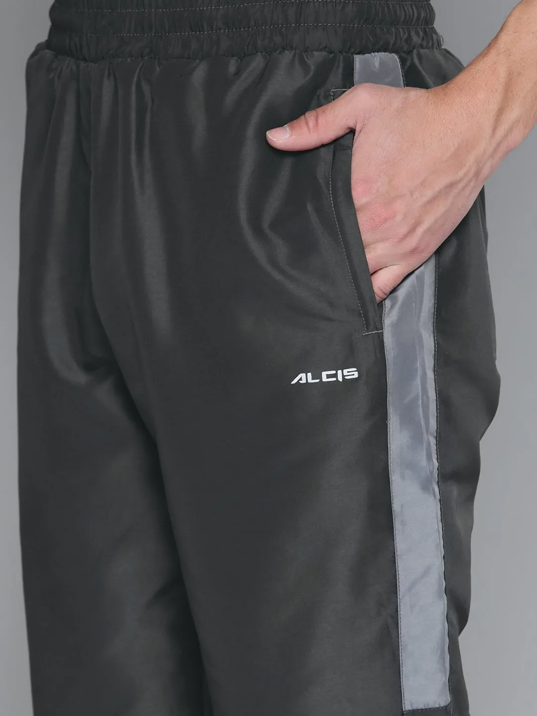 Alcis Men Color Blocked Grey Track Suit