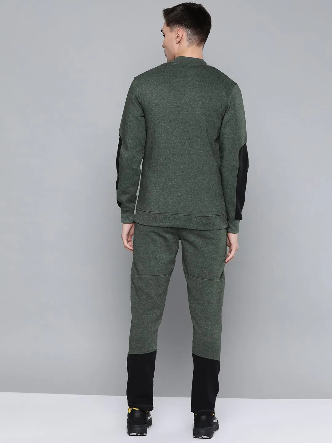 Alcis Men Colorblock Green Track Suit