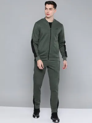 Alcis Men Colorblock Green Track Suit