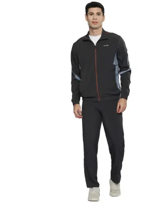 Alcis Men Colorblocked Grey Track Suit