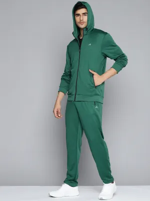 Alcis Men Green Solid Tracksuit