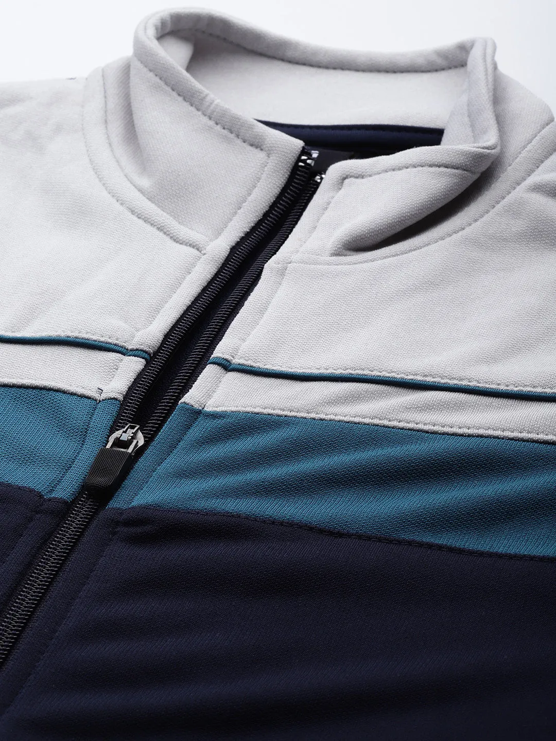 Alcis Men Navy Blue White Colourblocked Track Suit