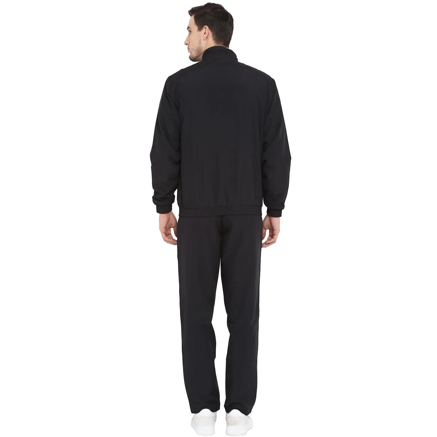 Alcis Men Solid Black Track Suit