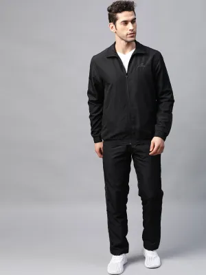Alcis Men Solid Black Track Suit