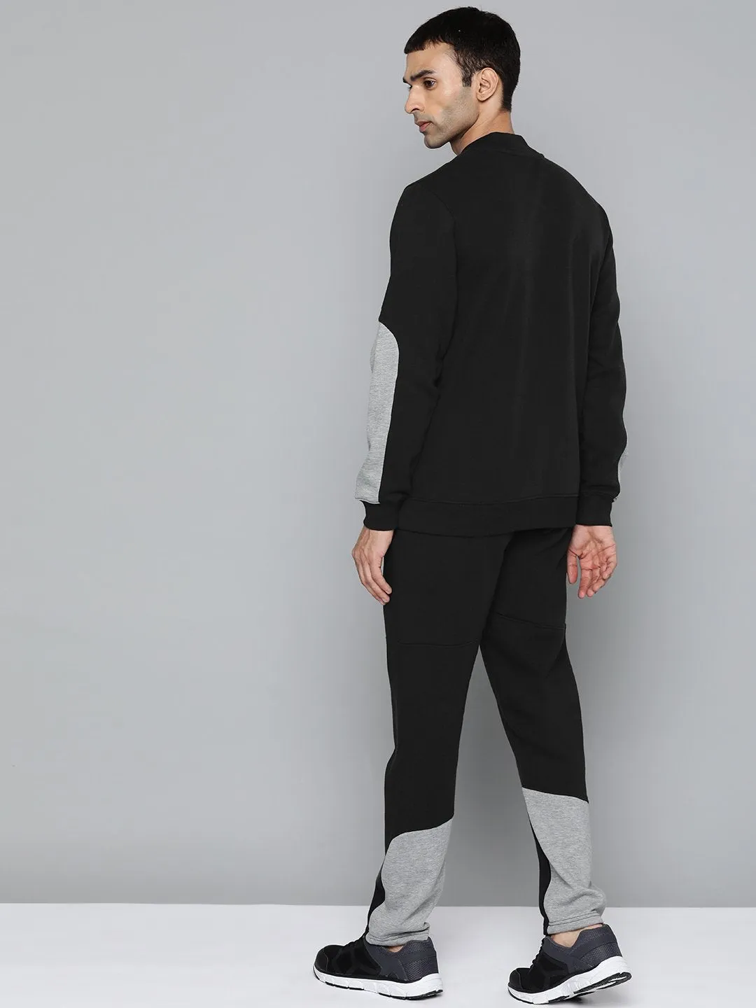 Alcis Men Solid Black Tracksuits