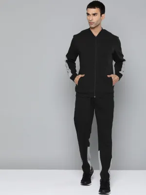 Alcis Men Solid Black Tracksuits