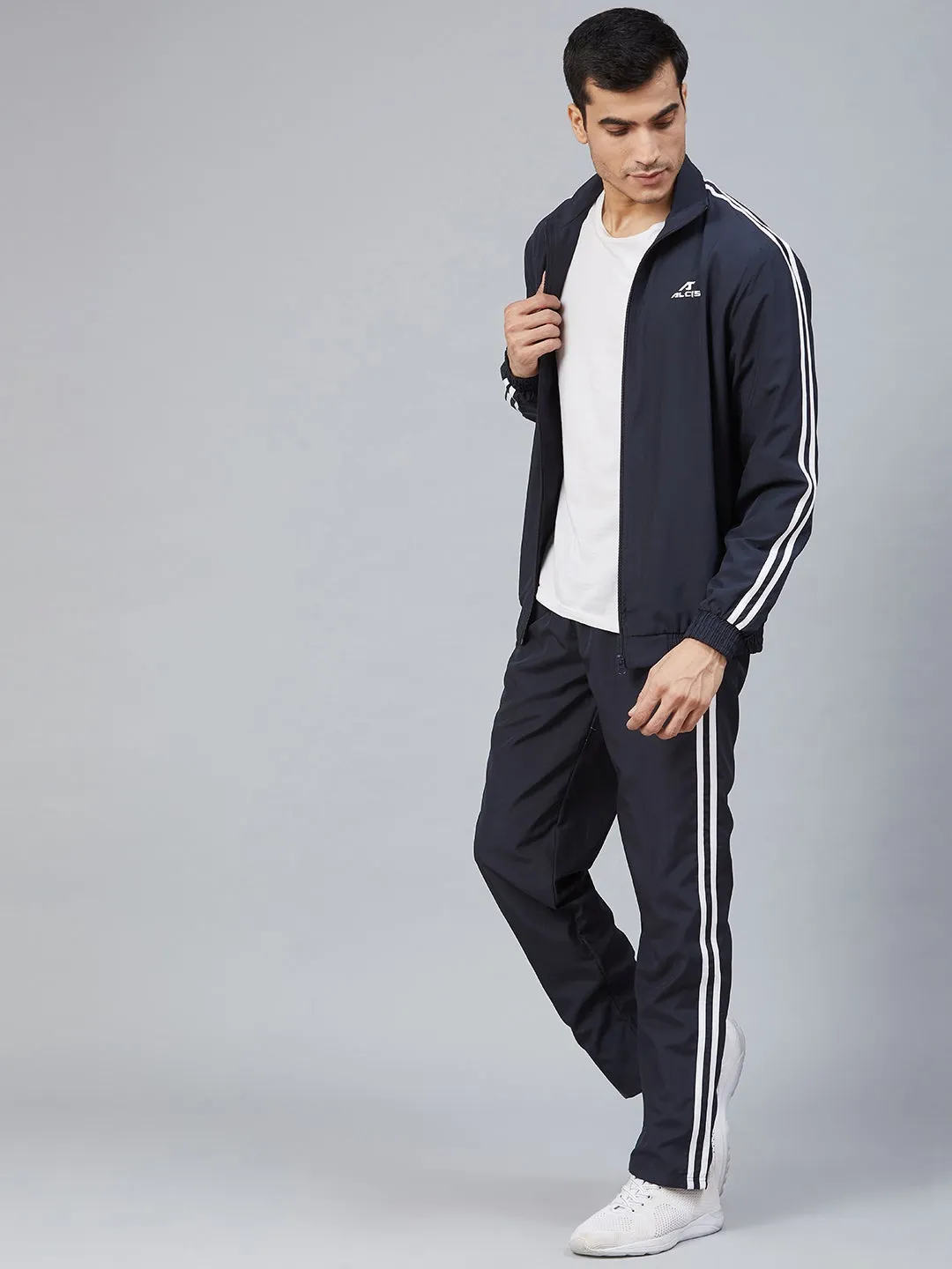 Alcis Men Solid Blue Track Suit