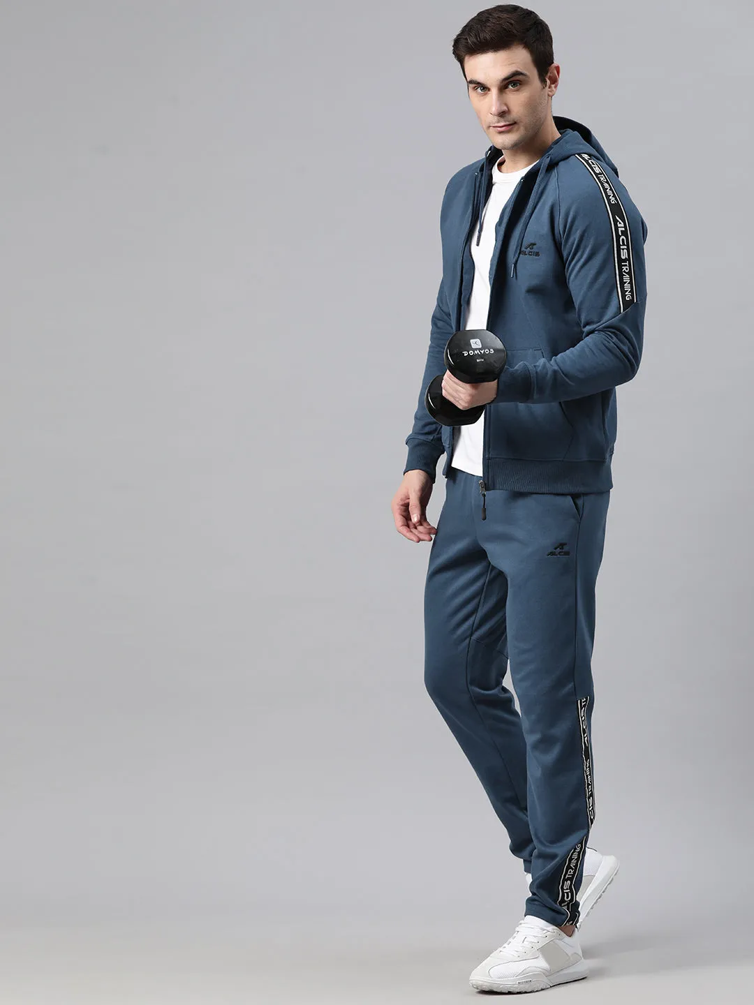 Alcis Men Solid Mid-Rise Tracksuit